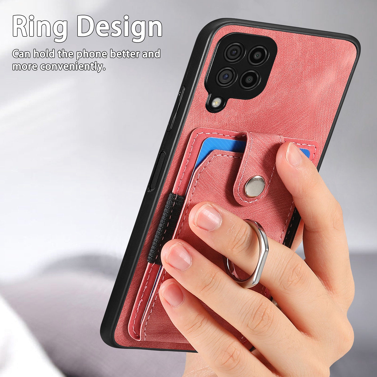 Kickstand Phone Case for Samsung Galaxy A22 4G (EU Version) Anti-Drop PU Leather TPU PC Cover with Card Holder Kickstand Phone Case for Samsung Galaxy A22 4G (EU Version) Anti-Drop PU Leather TPU PC Cover with Card Holder